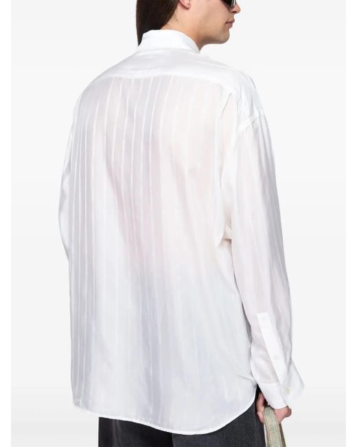 メンズ Acne ストライプ シャツ White