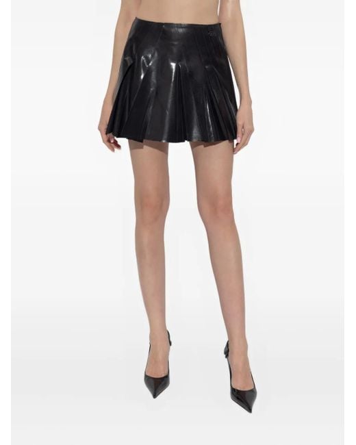 DIESEL Black Faltenrock mit Logo-Schild