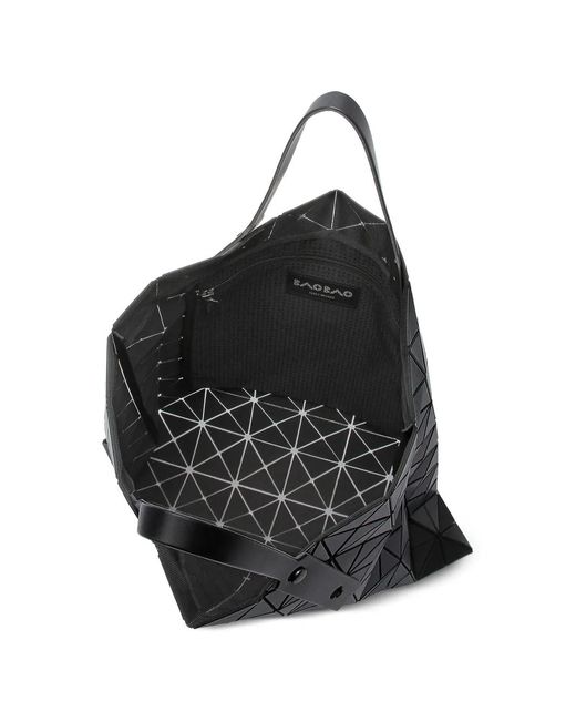 Issey Miyake Black Lucent Geometric-Pattern Shoulder Bag