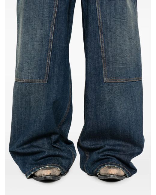 Maison Margiela Blue Panelled Trousers