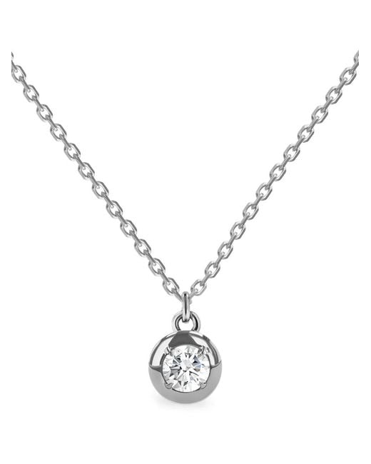 Pragnell Metallic 18Kt Skimming Diamond Necklace