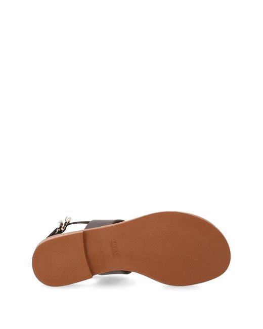 Frau White Double-Strap Sandals