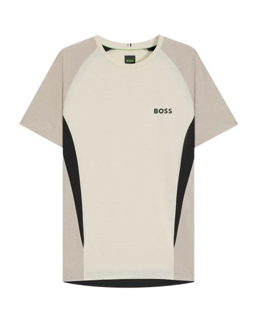 Boss Natural Panelled Short-Sleeve T-Shirt for men