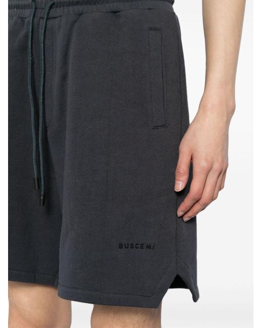 Buscemi Blue Logo-embroidered Track Shorts for men