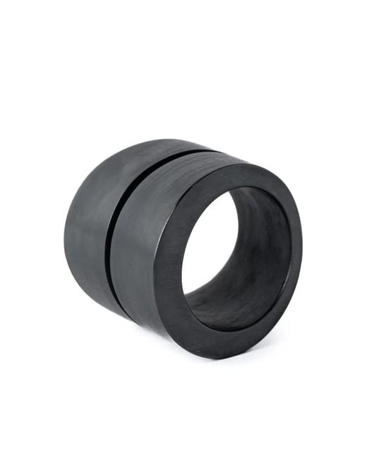 Parts Of 4 Blue Crevice Brushed Ring