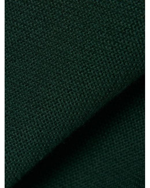 Lacoste Green Logo-Patch Knit Polo Shirt for men