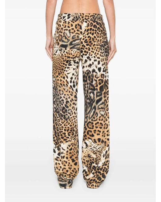 Pantalon De Jogging À Imprimé Jaguar Skin Roberto Cavalli en coloris Natural