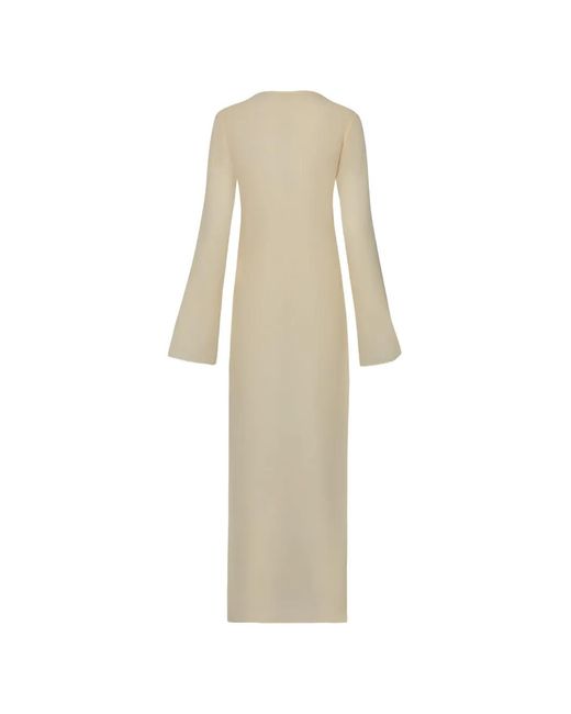 Baobab Natural Luna Bell-Sleeves Cut-Out Maxi Cover-Up