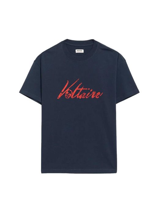 Zadig & Voltaire Blue Teddy T-Shirt for men