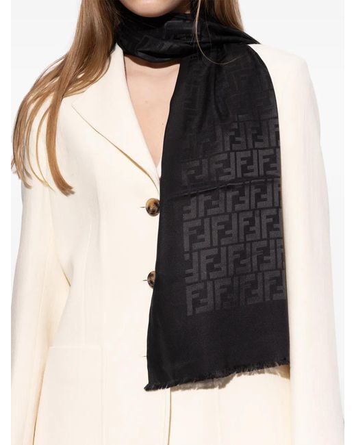 Fendi Black Ff Shawl