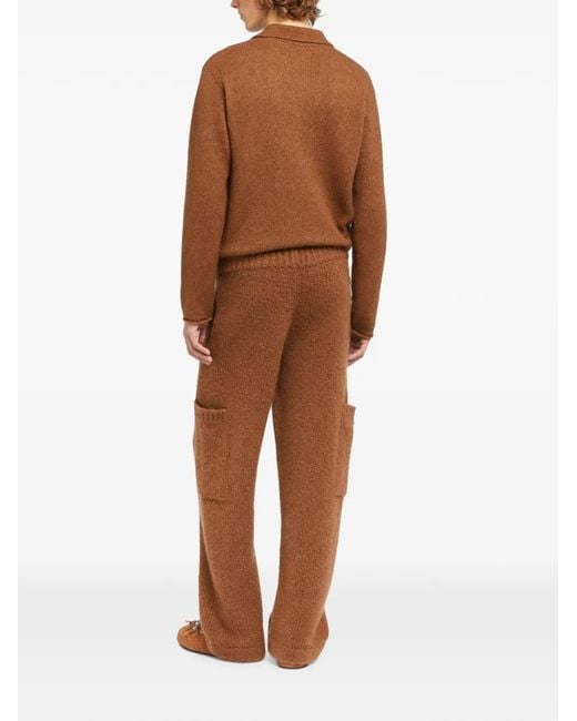Alanui Brown Cargo-Pocket Trousers for men