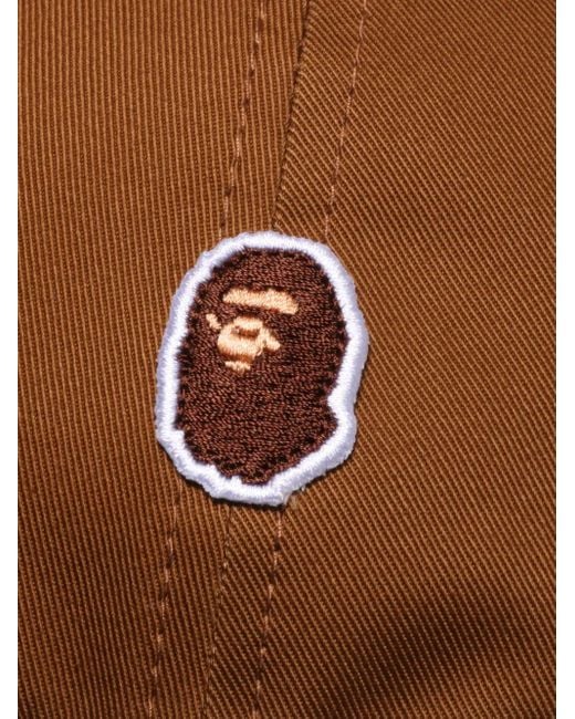 A Bathing Ape Brown Logo-Embroidered Baseball Cap for men