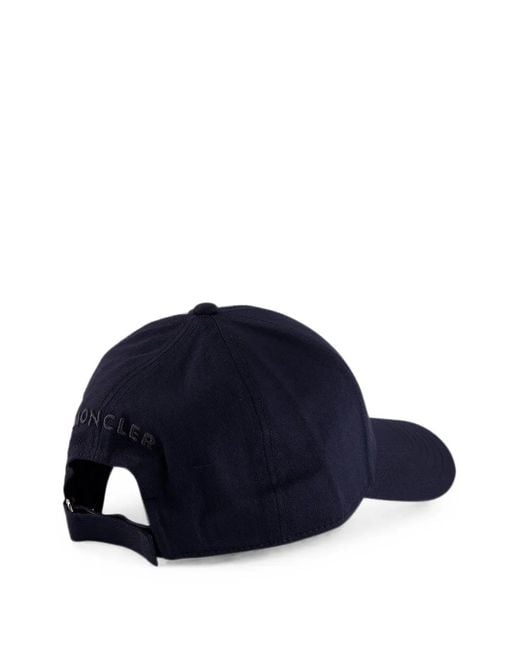 Moncler Blue Logo-Patch Cap for men