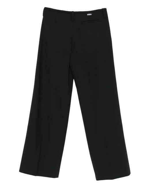 032c Black Pleated Trousers for men