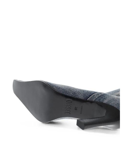 DIESEL White Pointed-Toe D-Allas Boots