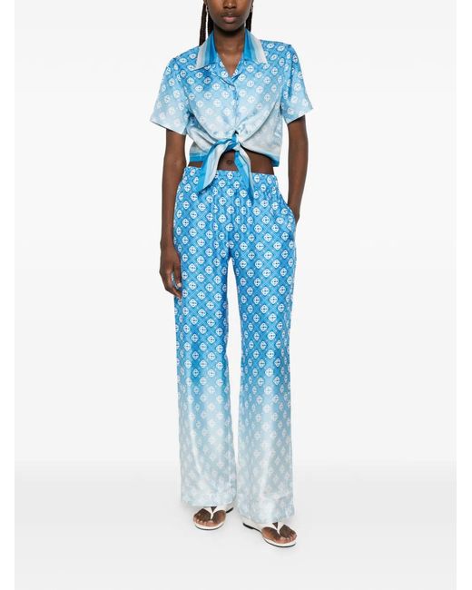 Casablanca Blue Gradient Pattern Trousers
