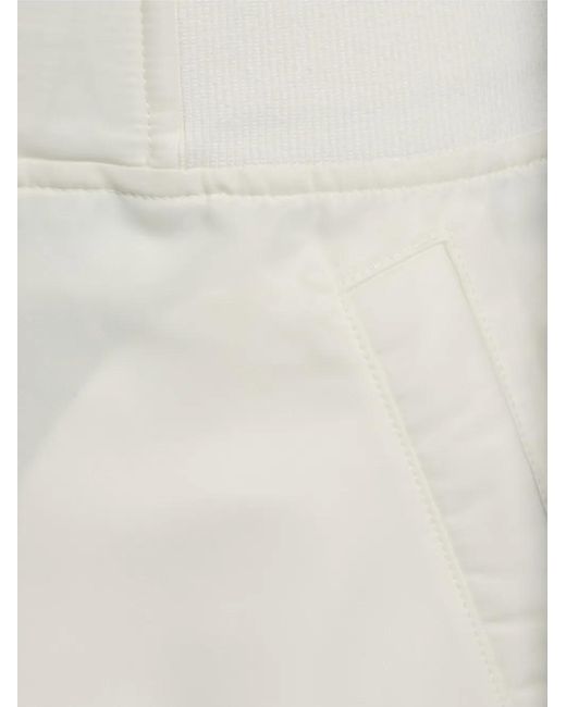 Sacai White Ruffled Pleated A-Line Skirt