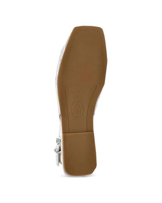 Ash White Bibi Ballet Flats