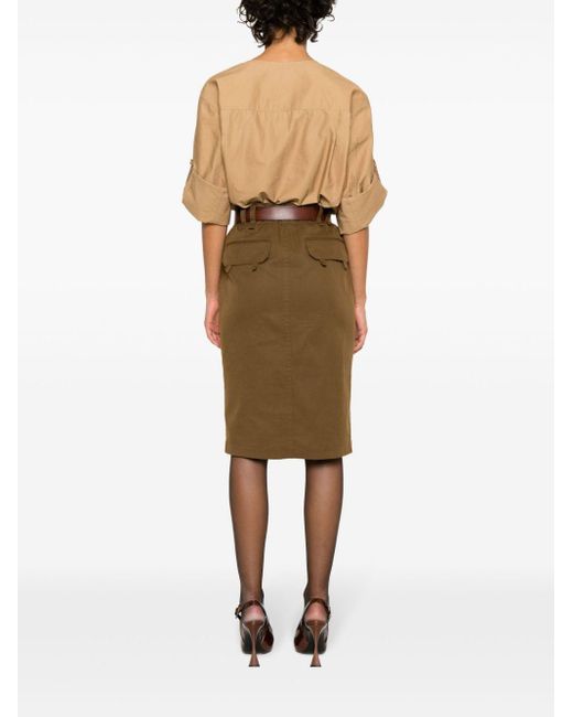 Saint Laurent Green Mini Skirt
