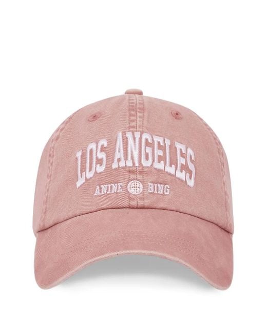 Anine Bing Pink Jeremy Baseball Cap Los Angeles University