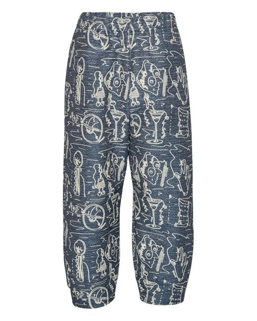 Henrik Vibskov Blue Eclipse Printed Trousers for men