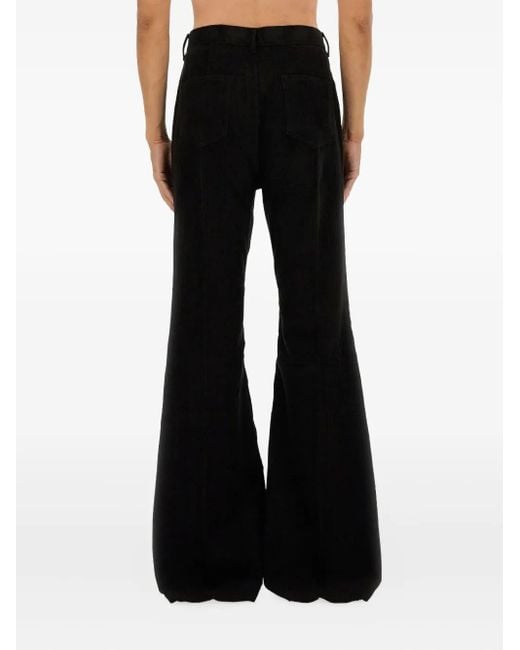 Rick Owens Black Belt-Loop Trousers for men