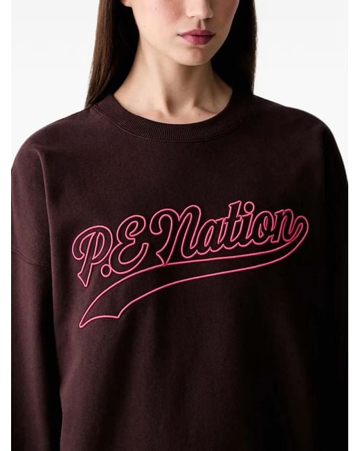P.E Nation Formation 2 Logo-Embroidered Sweatshirt