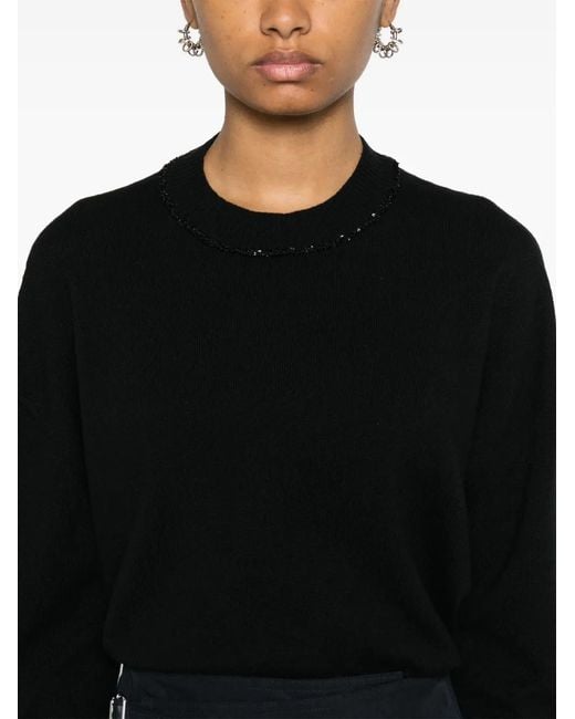 Fabiana Filippi Black Sequin-Embellished Jumper