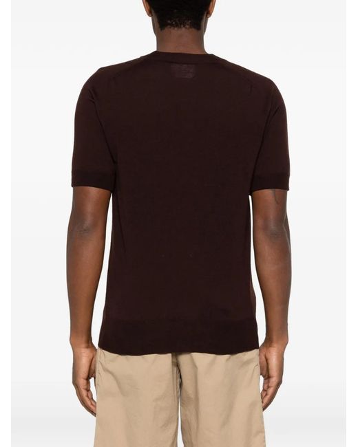 Fumagalli Black Crew-Neck Knitted T-Shirt for men