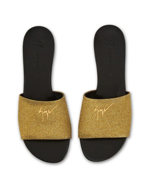 Sandali Slides Shirley di Giuseppe Zanotti in Metallic