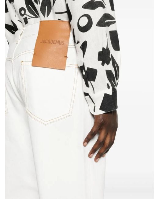Jeans Dritti Le De Nîmes Droit di Jacquemus in White da Uomo