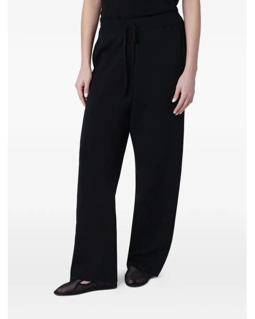 Entire studios Black Pantalon En Maille À Coupe Droite