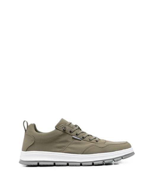 Docksteps Green Journey Lace-Up Panelled Sneakers for men