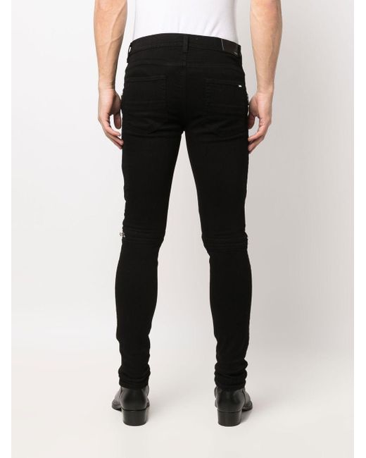 Amiri Black Paisley-print Straight-fit Jeans for men