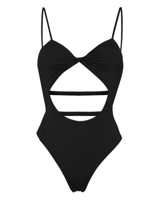 Patrizia Pepe Black Cut-out Swimsuit
