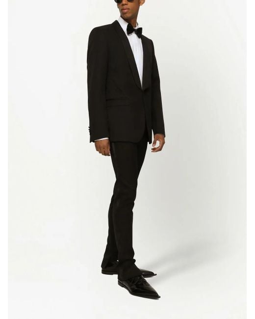 Dolce & Gabbana Black Sicilia-Fit Single-Breasted Blazer for men