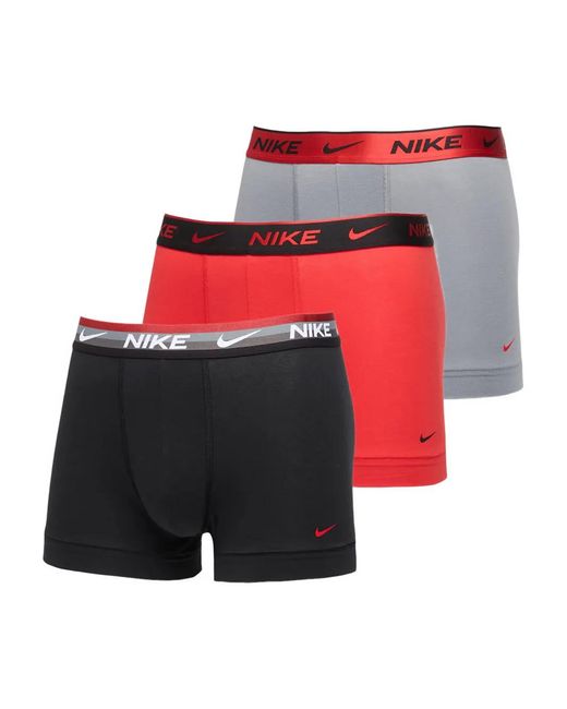 Red Boxers Bundle Nike Logo Boxers (Pack Of Three) in Red for Men | Lyst