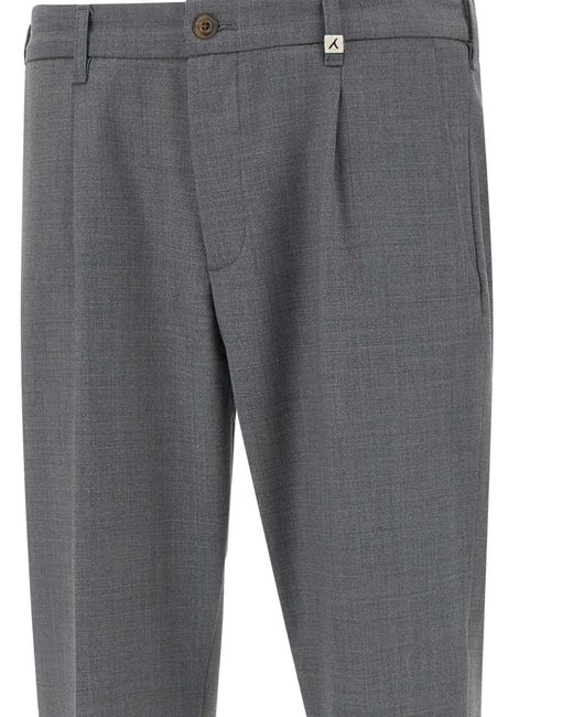 Myths Gray Ares-Pe Buttoned Trousers for men