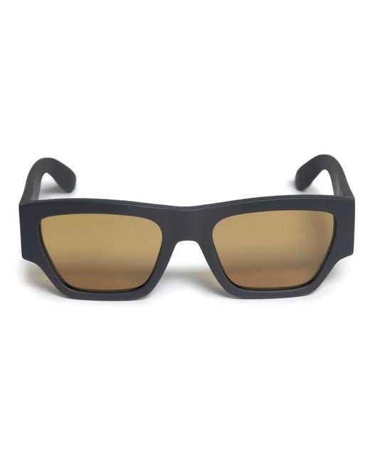 McQueen Gray Angled Rectangle-Frame Sunglasses for men
