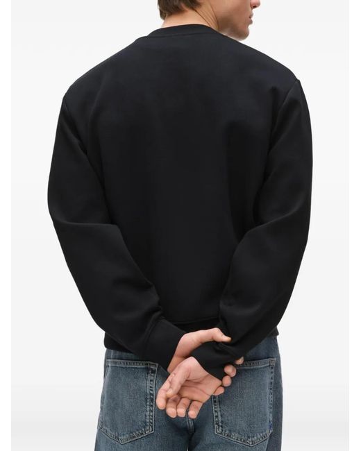 Karl Lagerfeld Black Logo-Patch Sweatshirt for men