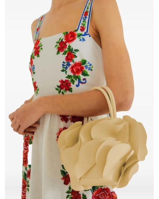 Farm Rio Natural Petal-detail Tote Bag
