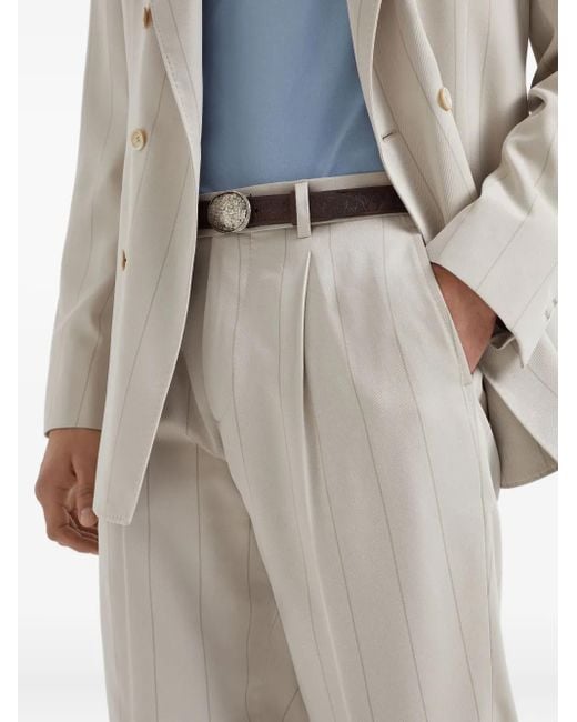 Brunello Cucinelli Klassische Hose mit Nadelstreifen in Gray für Herren