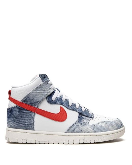 Nike Blue Dunk High "Washed Denim" Sneakers