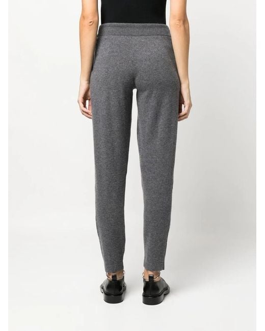 Lisa Yang Gray Tapered-Leg Cashmere Trousers