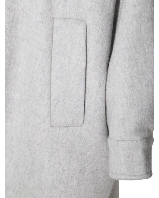 Brunello Cucinelli Gray Zip-Up Coat