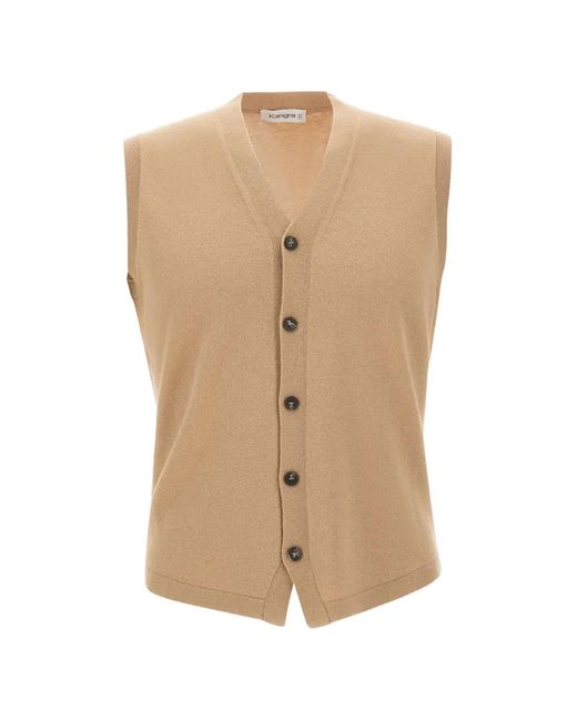 Kangra Natural Button-Up Fine-Knit Vest for men