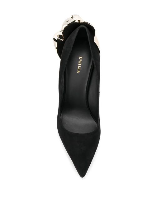 Le Silla Black 120Mm Petalo Pointed Toe Stiletto Heels