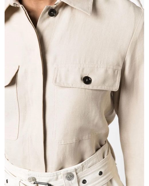 Woolrich Natural Fitted Button-Up Shirt
