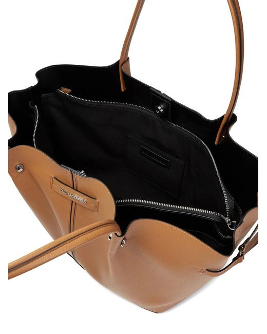 Karl Lagerfeld Brown Cabas K/Pierced Médium
