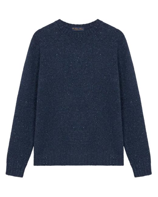 Maglione Girocollo Con Effetto Mélange di Brooks Brothers in Blue da Uomo